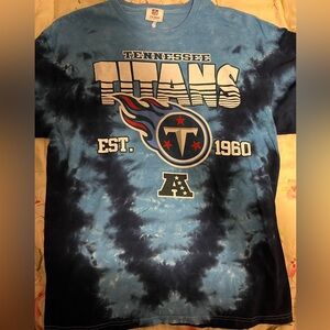 Tennessee Titans NFL Football T-Shirt Mens XL Blue Tie Dye Graphic Team Apparel